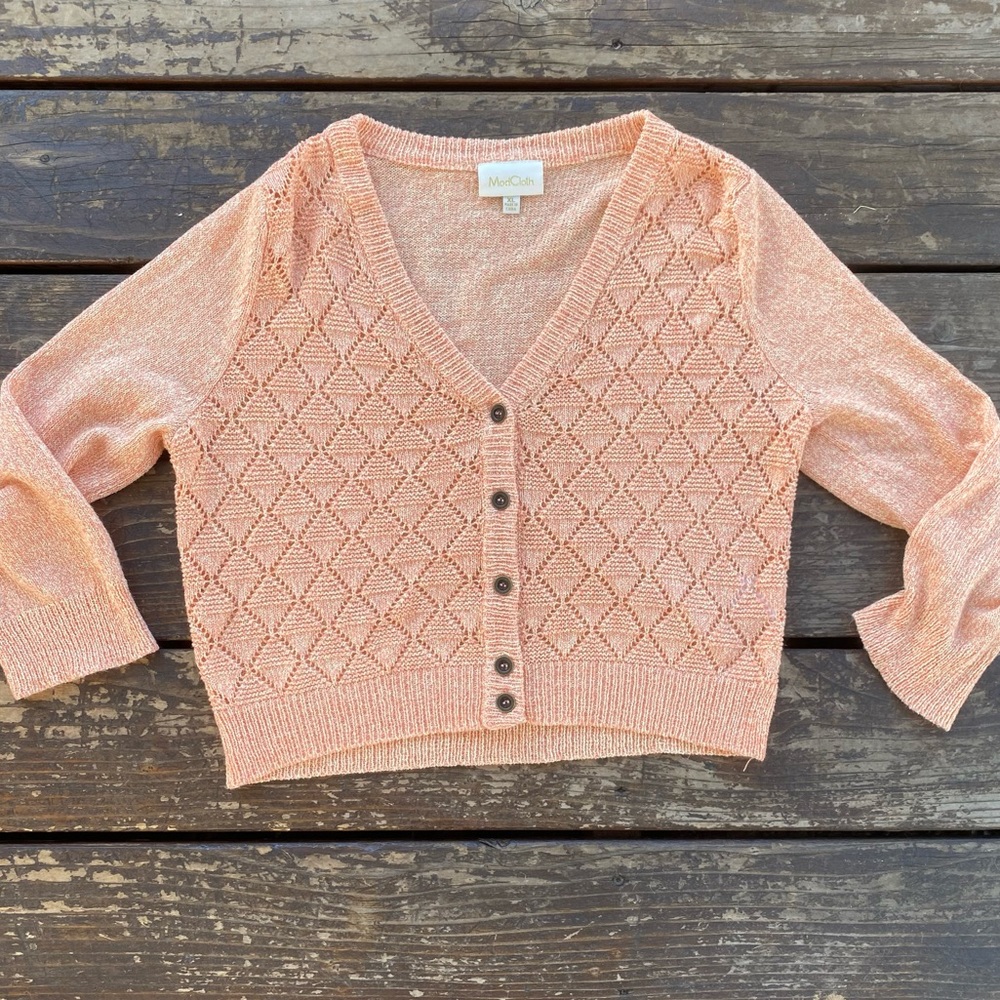 Modcloth cropped v-beck cardigan sweater